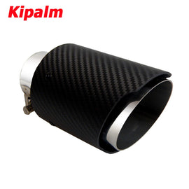 Car Universal Matte Carbon Fiber Exhaust Tip Akrapovic Exhaust Pipe Car Exhaust Muffler Tip End Pipe without logo