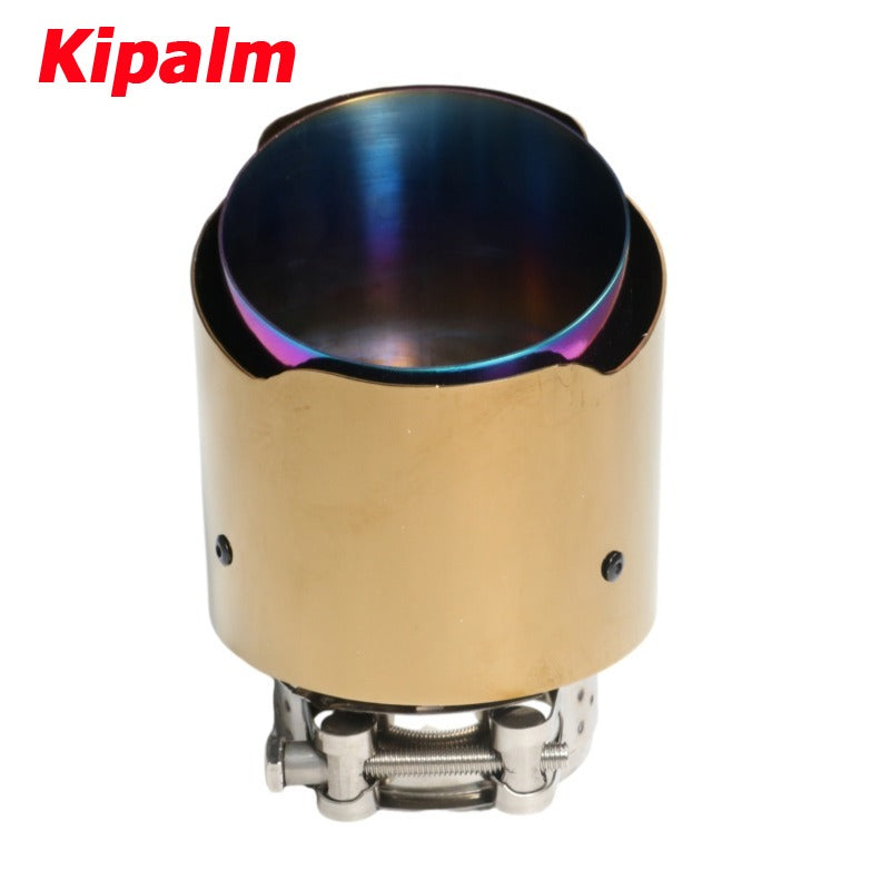 1PC 304 Stainless Steel Gold Purple Exhaust Tip Without Logo BMW 3 Series G20 2019 Tiguan R Accord 8th