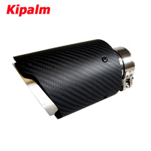Load image into Gallery viewer, Car Universal Matte Carbon Fiber Exhaust Tip Akrapovic Exhaust Pipe Car Exhaust Muffler Tip End Pipe without logo