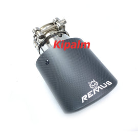 Remus Performance Sport Exhaust Tips Car Universal Oval Matte Carbon Fiber Exhaust Muffler Pipe