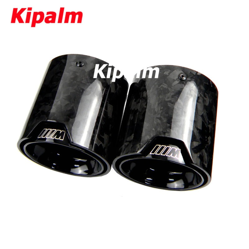 4PCS Black Stainless Steel Forged Carbon Fiber Performance Exhaust Muffler Pipe for BMW M5 F90