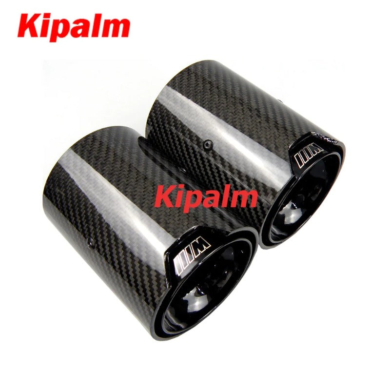 4pcs M Logo Carbon Fiber Exhaust Tip Muffler Cutter for BMW M2 F87 M3 F80 M4 F82 F83 M6 F06 F12 F13