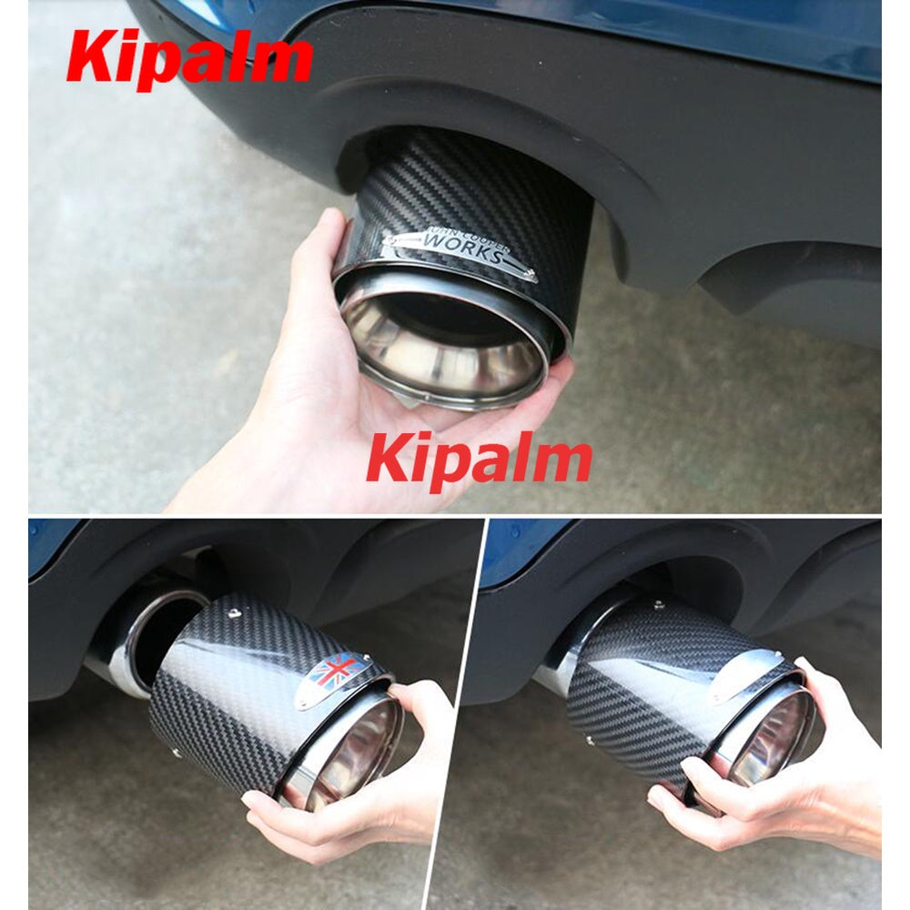 1PC Mini JCW Forged Carbon Fiber Exhaust Tip for Mini Cooper R55 R56 R57 R58 R59 R60 R61 Tail Pipe Tip End Pipe