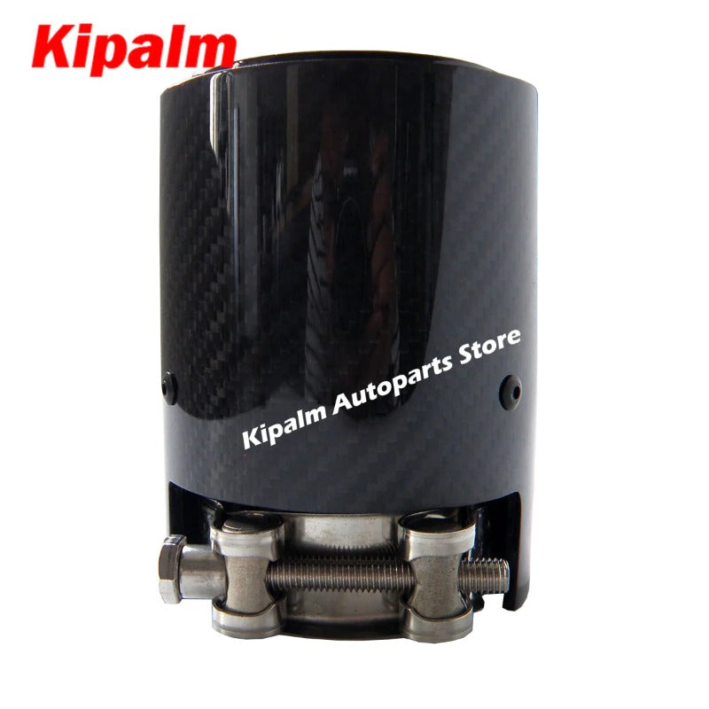 2PCS Real Carbon Fiber Black Muffler Tip Length 120mm for BMW M Performance Exhaust M2 F87 M3 F80 M4 F82 F83 M5 F10