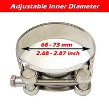 Load image into Gallery viewer, Kipalm Universal 304 Stainless Steel Clamp Exhaust Clip For Slip-on Type Car Motorcycle Muffler Sile