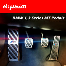 Load image into Gallery viewer, No Drill Pedals For BMW 1 3 Series E46 E90 E91 E92 E93 E87 E88 Aluminum Clutch Gas Brake Footrest Pedal LHD MT With M logo