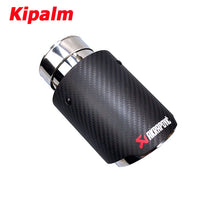 Load image into Gallery viewer, 1PC Black Universal AK Logo Carbon Fiber Exhaust Muffler Tip for MAZAD CX-5 GOLF Exhaust Tips Free Shipping