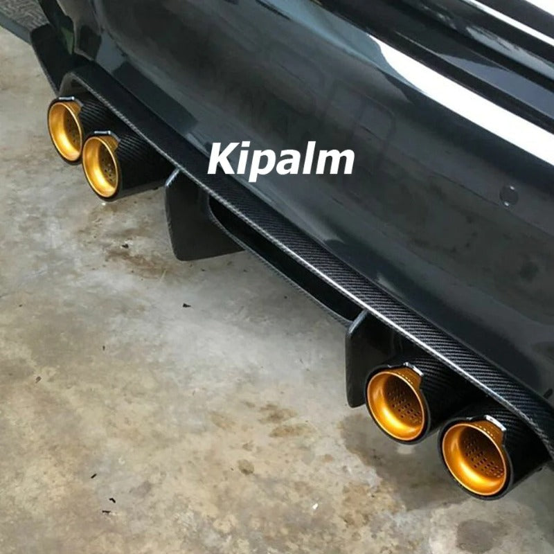 4pcs M Logo Carbon Fiber Exhaust Tip Muffler Cutter for BMW M2 F87 M3 F80 M4 F82 F83 M6 F06 F12 F13