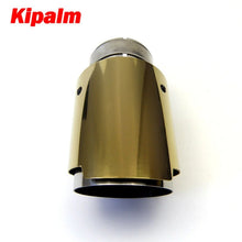 Load image into Gallery viewer, Car Universal Akrapovic Type Golden Stainless Steel Exhaust Tip End Pipe for  Mercedes Benz BMW Audi VW Golf Toyota Honda Parts