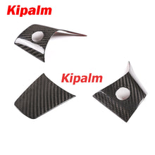 Load image into Gallery viewer, Real Carbon Fiber Steering Wheel Trim Sticker Cover for Tesla Model 3 Interior Modification 2017-2021