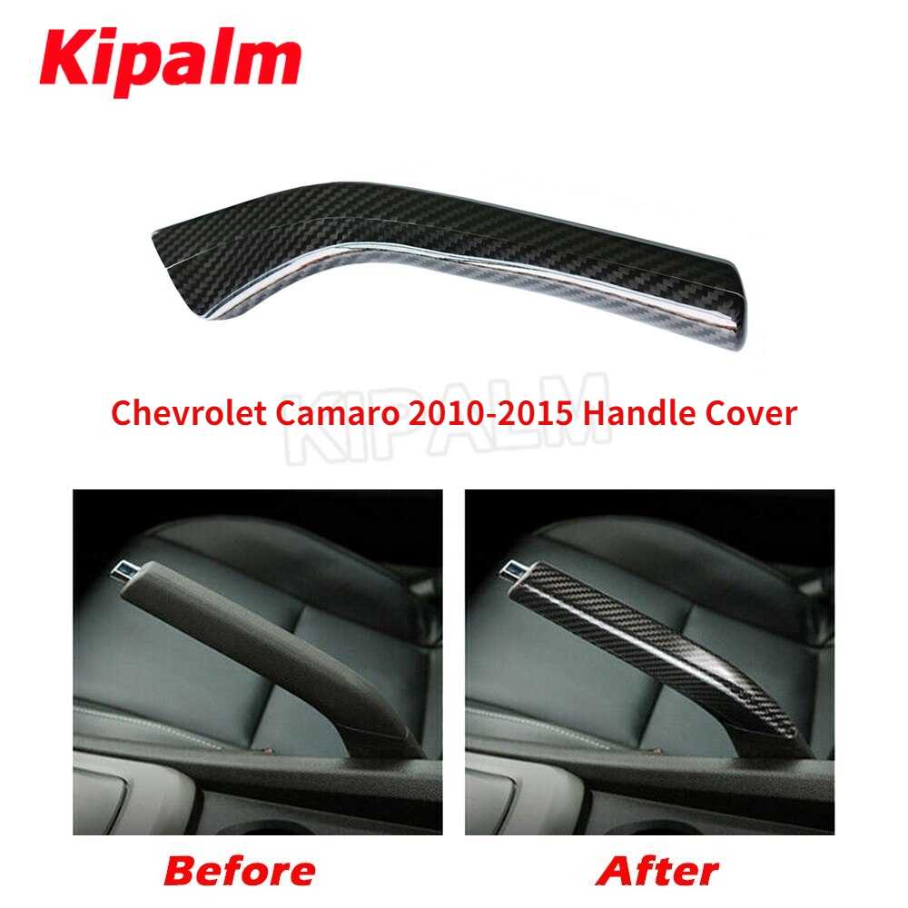 1 Set Carbon Fiber Handbrake Handle Cover Protector for Chevrolet Camaro 2010 2011 2012 2013 2014 2015