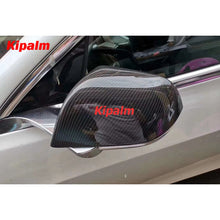 Load image into Gallery viewer, 1 Pair Rearview Side Mirror Cap Add on Style Real Dry Carbon Fiber Exterior Mirror Cover for Tesla Model 3