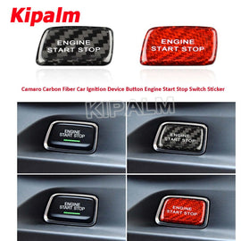 1 Piece Camaro 2016-2019 Carbon Fiber Car Ignition Device Button Engine Start Stop Switch Sticker