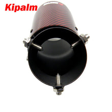 Load image into Gallery viewer, Red Angle Adjustable Bolt-On Akrapovic Carbon Fiber Exhaust Pipe with Anti-drop Rope Kicks FIT CRV RAV4 Altis SX4