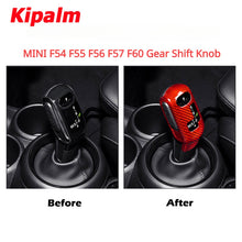 Load image into Gallery viewer, 1 PC Real Carbon Fiber Gear Shift Knob Cover Decorative Trim for MINI F54 F55 F56 F57 F60 2020-2023