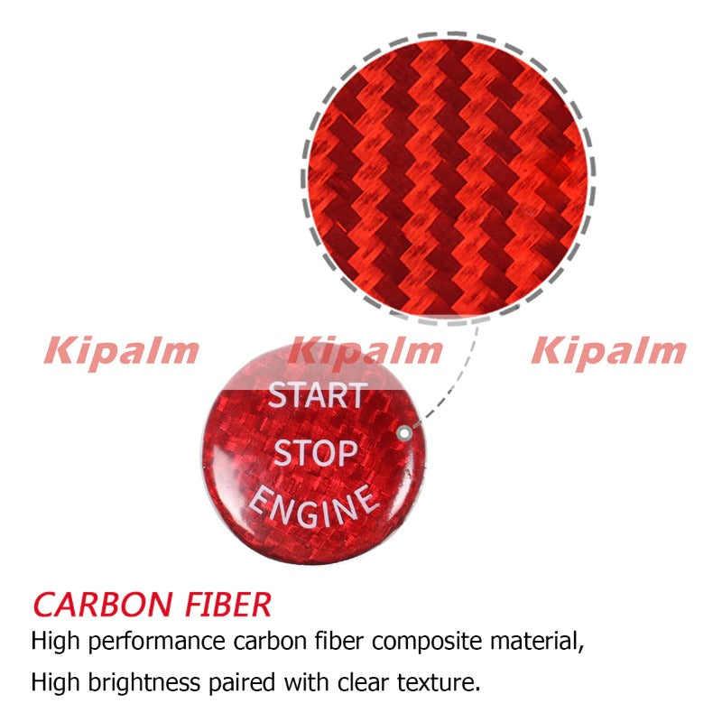Carbon Fiber Sticker Engine Start Stop Button Decoration Cover for BMW F20 F30 G30