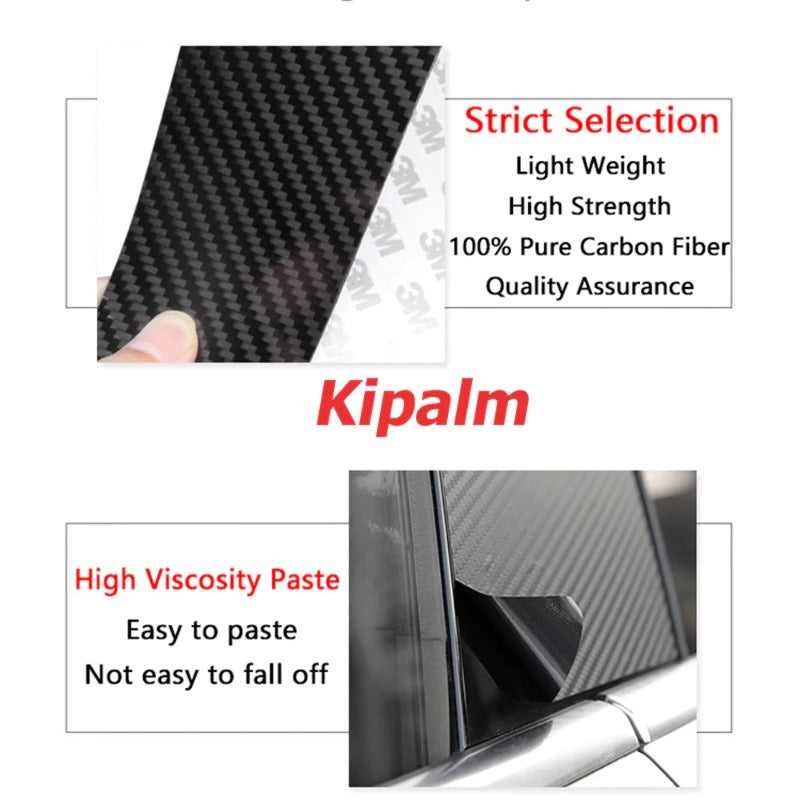 Car Modification Accessories Stickers Carbon Fiber Air Vent Outlet Frame for BMW New 5 Series 2018
