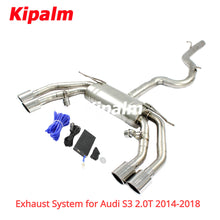 Load image into Gallery viewer, 304 Stainless Steel Full Exhaust System Performance Cat-back Fit for Audi S3 2.0T 2014 2015 2016 2017 2018